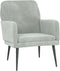 VDXL Fauteuil 62x79x79 cm fluweel lichtgrijs