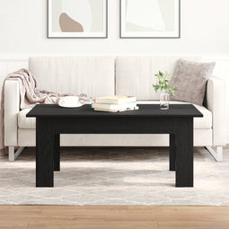 vidaXL - Salontafel - Zwart - Eiken - 100x60x42 - cm - Bewerkt - Hout