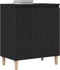 vidaXL - Dressoir - Zwart - Eiken - 60x35x70 - cm - Gemaakt - van - Hout