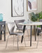BOONVILLE - Eetkamerstoel - Lichtgrijs/Zilver - Synthetisch materiaal