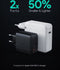 Aukey PA-B3 - Dual-Poort USB Oplader 65W - Power Delivery 3.0 en Quick Charge 3.0 - Zwart