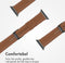 imoshion Classic lederen bandje - Geschikt voor Apple Watch 1, 2, 3, 4, 5, 6, 7, 8, 9, 10 (42 mm), SE - 38/40/41 mm - Bruin - One Size