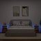 vidaXL - Nachtkastjes - met - LED-verlichting - 2 - st - 35x39x55 - cm - gerookt - eiken