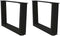 vidaXL - Eettafelpoten - 2 - st - V-vormig - 50x(30-31,3) - cm - staal - zwart
