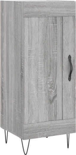 vidaXL - Dressoir - 34,5x34x90 - cm - bewerkt - hout - grijs - sonoma - eikenkleurig