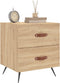 vidaXL - Nachtkastjes - 2 - st - 40x35x47,5 - cm - bewerkt - hout - sonoma - eikenkleur