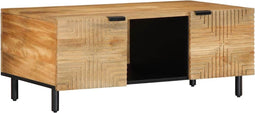 vidaXL - Salontafel - 100x54x40 - cm - massief - mango - bruin