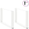 vidaXL - Salontafelpoten - 2 - st - U-vormig - 60x(42-43) - cm - staal - wit