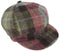Dames Cap Gedempt Groen & Paars Tartan - one size - Harris Tweed - Glen Appin of Scotland