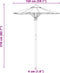 vidaXL - Tuinparasol - Donkergrijs - 150x210 - cm - Bamboe