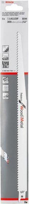 Bosch S 1411 DF - Reciprozaagblad BIM - Zwaar voor Hout en Metaal (5 stuks)