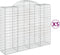vidaXL - Schanskorven - 5 - st - gewelfd - 200x50x160/180 - cm - ijzer