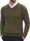 Cappuccino Italia Mock Pullover - Heren Trui met Overhemdkraag - Groen - M