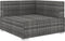 vidaXL - Hoekbank - 1 - st - met - kussens - poly - rattan - bruin