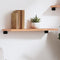 vidaXL - Wandschap - 60x20x2 - cm - behandeld - massief - eikenhout - lichtbruin