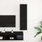 vidaXL - TV-meubel - Zwart - Eiken - 30,5x30x110 - cm - Gefabriceerd - Hout