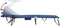 vidaXL - Opklapbare - ligbedden - 2 - stuks - met - luifel - Blauw - 600D - Oxford - stof