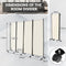 Coast scheidingswand - 4-delig - op wieltjes - opvouwbaar - 225 x 173 cm - wit