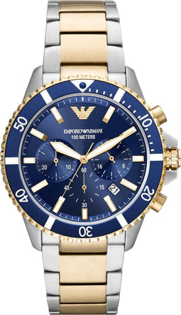 Emporio Armani AR11362 - Herenhorloge 43 mm - Quartz - Zilverkleurig