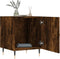 vidaXL - Nachtkastje - 40x40x50 - cm - bewerkt - hout - gerookt - eikenkleurig