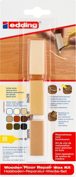 edding 8902 reparatiewas voor houtvloeren - kleur: sparren-grenenhout - herstelt kleine mankementen, krassen & butsen