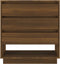 vidaXL - Dressoir - 70x41x75 - cm - bewerkt - hout - bruin - eikenkleur