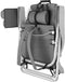 tectake® Strandstoel Coral - Opvouwbare Campingstoel met Koeltas en Opbergtas - 5-voudig Verstelbare Rugleuning - Grijs