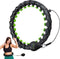 Tunturi Verstelbare Hoelahoep - Weighted Fitness Hula Hoop - 1,3 kg - Verstelbaar van 44 tot 106 cm - Groen/Zwart