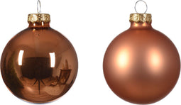 Kerstbal glas d6 cm rood kpr ass 10st kerst