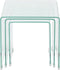 vidaXL - Bijzettafel - set - 3-dlg - transparant - gehard - glas