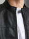 JACK&JONES JJEROCKY JACKET NOOS - Heren Jas - Imitatie leer - Zwart - Maat S