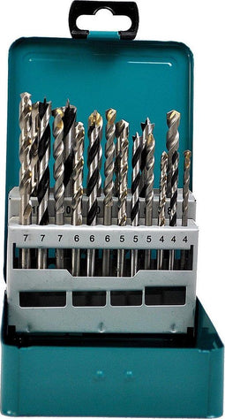 Makita D-47173 18 delige borenset in metalen cassette