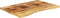 vidaXL - Tafelblad - met - ronding - 90x60x2,5 - cm - massief - ruw - mangohout