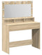 vidaXL - Kaptafel - met - LED - Verlichting - - - Sonoma - Eiken, - 100x41x135 - cm