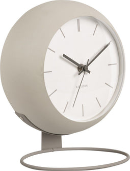 Table clock Nirvana Globe warm grey