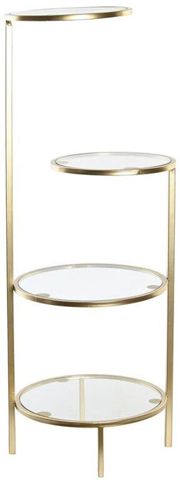 Planken DKD Home Decor 32,5 x 30 x 86 cm Kristal Gouden Metaal
