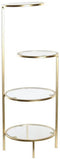 Planken DKD Home Decor 32,5 x 30 x 86 cm Kristal Gouden Metaal