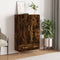 vidaXL - Hoge - kast - 69,5x31x115 - cm - bewerkt - hout - gerookt - eikenkleurig