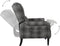 vidaXL Fauteuil stof grijs