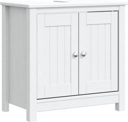 vidaXL - Wastafelkast - BERG - 60x34x59 - cm - massief - grenenhout - wit
