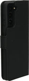 Mobiparts Galaxy S21 - Wallet Case - Saffiano motief - Zwart