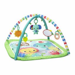 BRIGHT STARTS Unicorn Crew speel- en activiteitenmat, groen, inclusief speelgoed en afneembaar, vanaf de geboorte