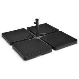 Coast Parasolgewichten - Set van 4 - Vulbaar met Water of Zand - Zwart (set van 4)