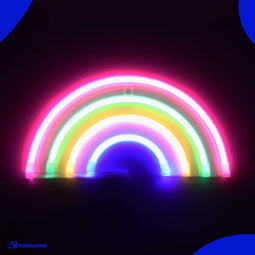 Neon Lamp - Regenboogje - Incl. 3 Batterijen - Neon Verlichting - Neon Led Lamp - Neon Wandlamp
