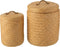 J-Line set van 2 opbermanden Rond - bamboe - naturel