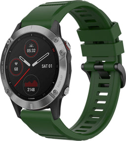 imoshion QuickFit® Siliconen sportbandje - Geschikt voor de Garmin Watch | 22 mm aansluiting - Donkergroen