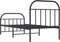 vidaXL - Bedframe - met - hoofd- - en - voeteneinde - metaal - zwart - 90x200 - cm