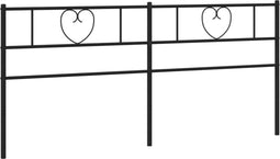 vidaXL - Hoofdbord - 180 - cm - metaal - zwart