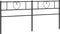 vidaXL - Hoofdbord - 180 - cm - metaal - zwart