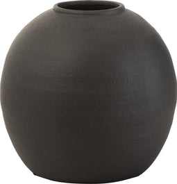J-Line vaas Rond - cement - zwart - Ø 29.5 cm